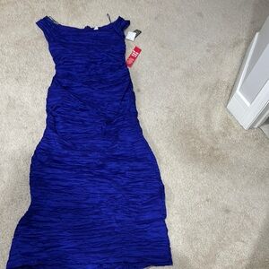 Elegant purple off the shoulder Dress